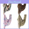 Fashion Cotton Polyester Scarf With Breathable Satin Print For All Seasons