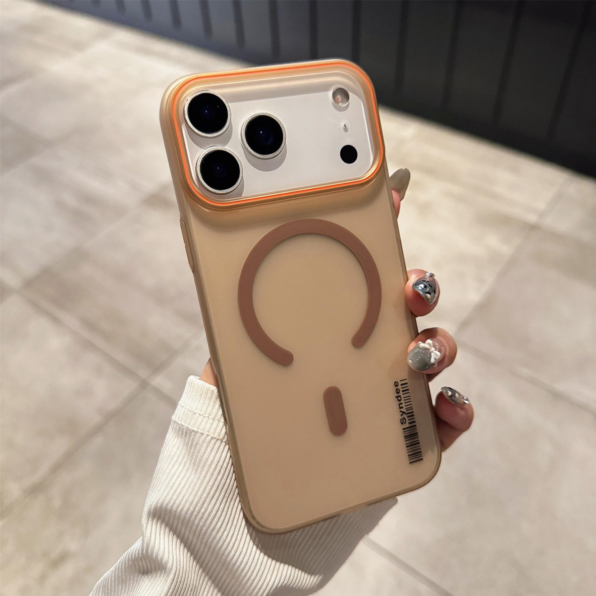 

Soft yarn ice mist magnetic attraction suitable for iPhone17PROMAX skin feeling mobile phone case Apple 16 anti-drop hard protective case iPhone 11 PROMAX