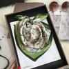Women Elegant 53CM Square 100% Silk Scarf Flower Design Small Head Neck Hijab Kerchief Silk Bandana Scarves For Ladies