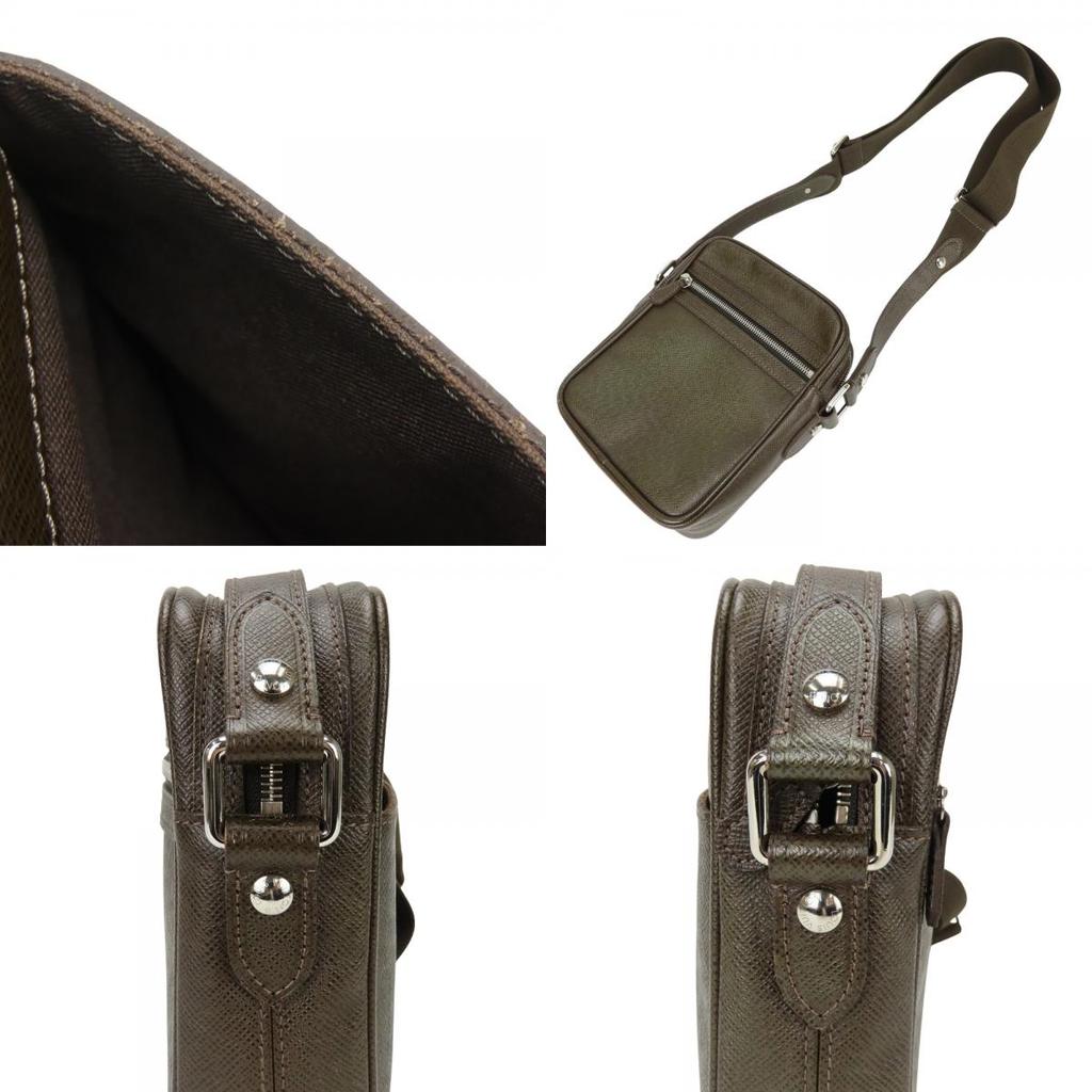 Used LOUIS VUITTON Shoulder Bag Dimitri M32468 Taiga Grizzly Brown casual