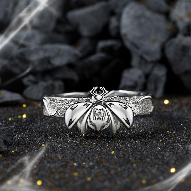 Adjustable Copper Ring Inspired By Cultivation Anime Character Han Li Golden Insect Design Retro Geometric Animal Style Unisex