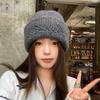 Wool Blend Letter Knitted Hat For Women Winter Cold Weather Warmth