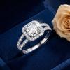 Luxury 925 Sterling Silver Classic Ring for Women Shining Jewelry Simple Like Diamond Ring Imitation Diamond Women's Ring Gifts