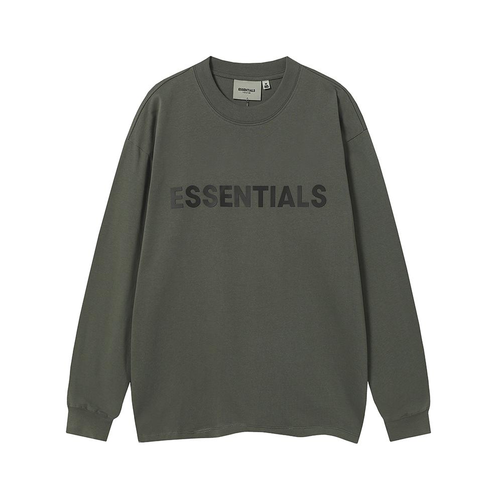 F101 Fear Of God Essentials Letter Print Oversized T-shirt Crewneck Sweatshirt - Unisex Streetwear Pullover