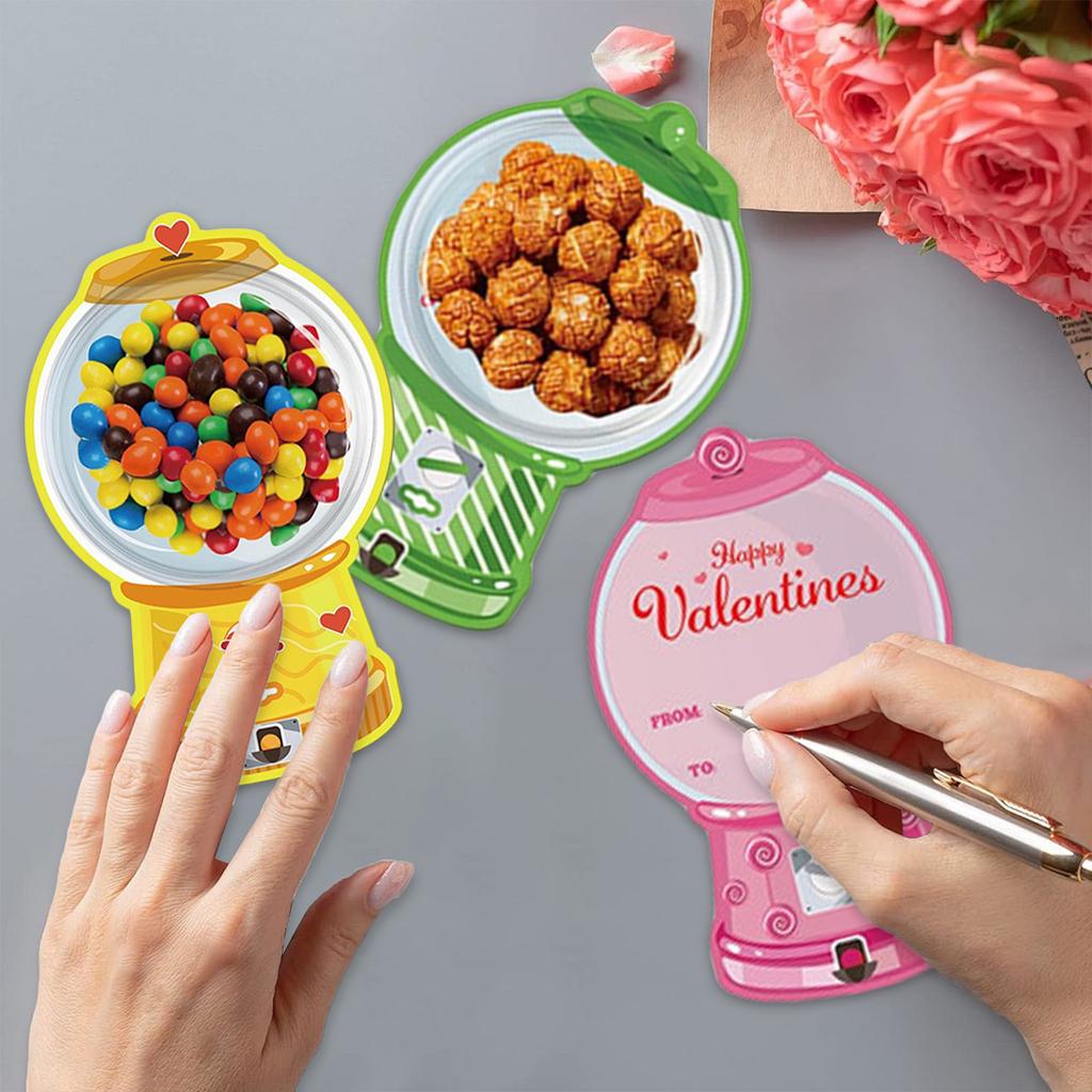 18/36er Pack Valentinsgrußkarten-Set mit Plastikkuppeln Valentinstagskarten für Kinder Partygeschenke Klassenaustausch Geschenke