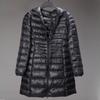 Women's Long Hooded Puffer Down Jacket - Ultra-Light Style
