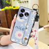 Fashion Design Wrist Strap Phone Case For UMIDIGI A15/A15C Protective Ring Anti-dust Back Cover Anti-knock Wristband