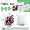 Independence Day Flowers Pillowcase Printed Polyester 45X45Cm Throw Pillowcover Decorative Sofa Cushion Pillowslip Home Decor