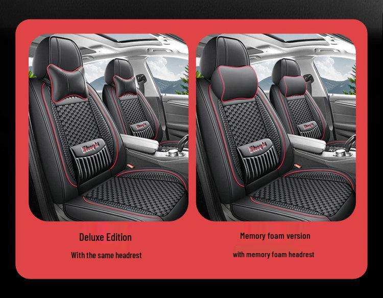 Universal Full Leather 5-Seat Car Seat Cover with Full Surround, Suitable for All Seasons
