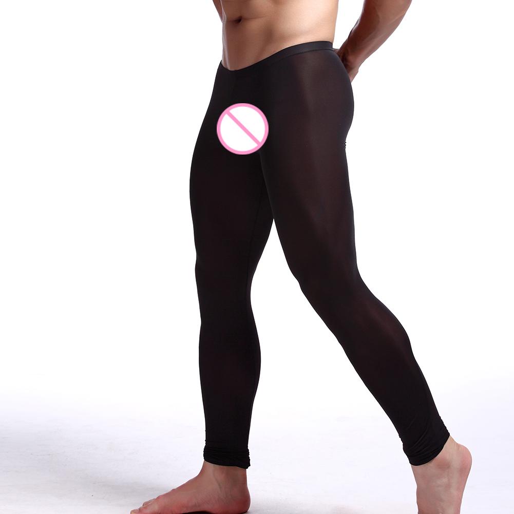 Men Slim Fit Pants Skinny Thermal Thin Trousers Sports Athletic Fitness Leggings