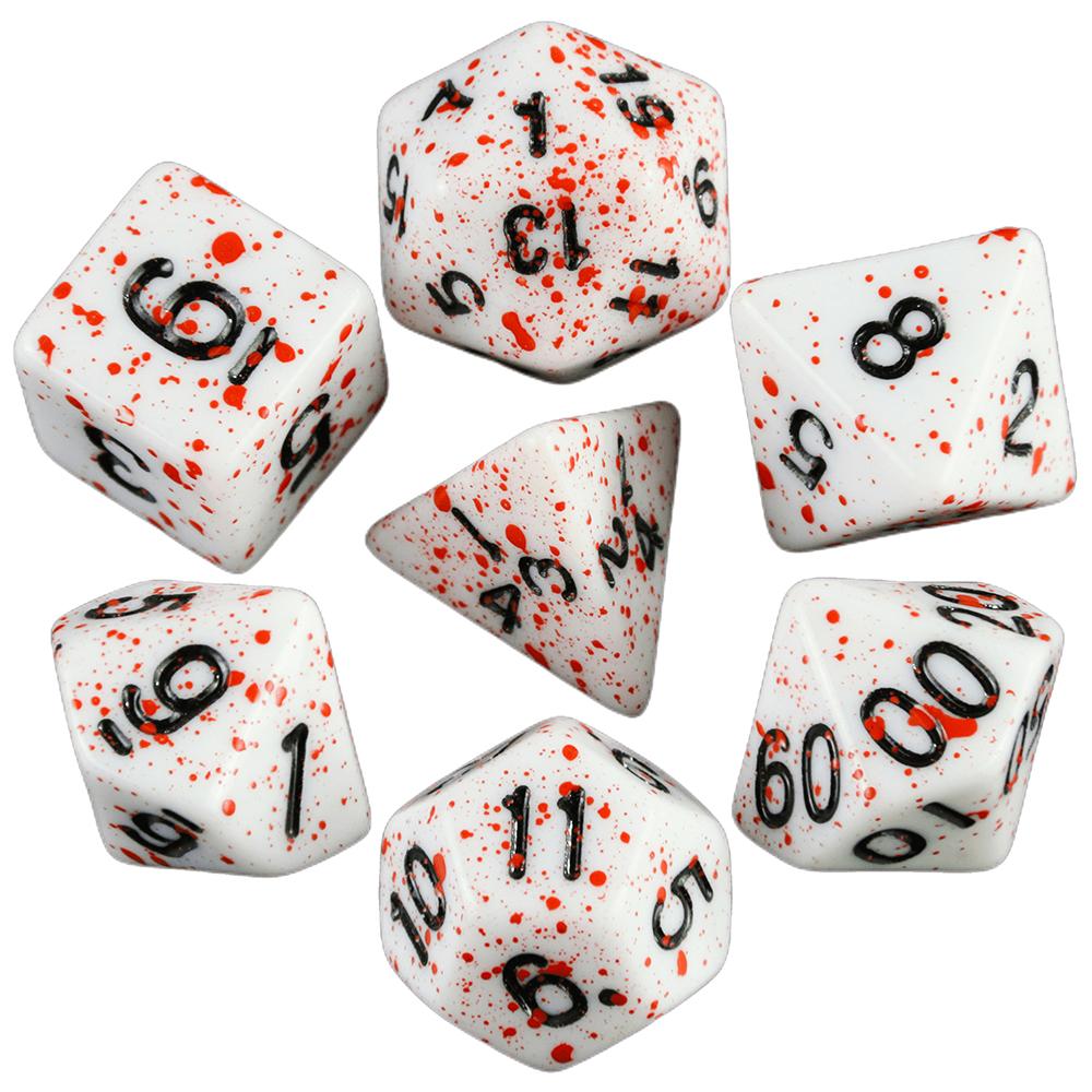 7pcs DND Dice D20 D12 D10 D8 D6 D4 for DND Table Board Game Running Group Acrylic Polyhedral Dice Set