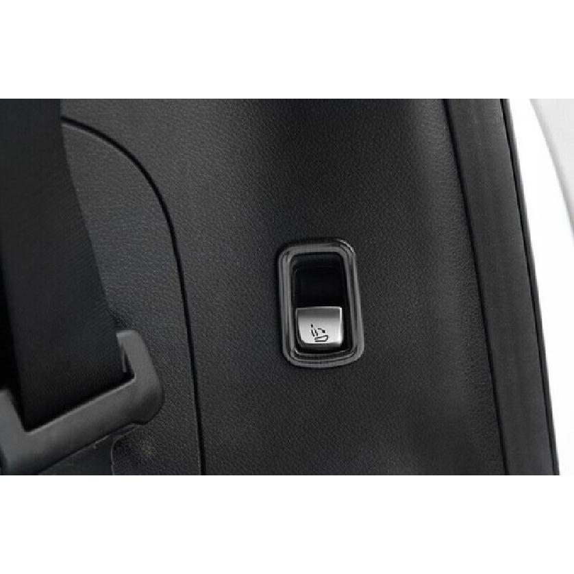 Fit For Mercedes-Benz GLC 2016- Steel Black Rear Seat Button Cover Trim 4PCS