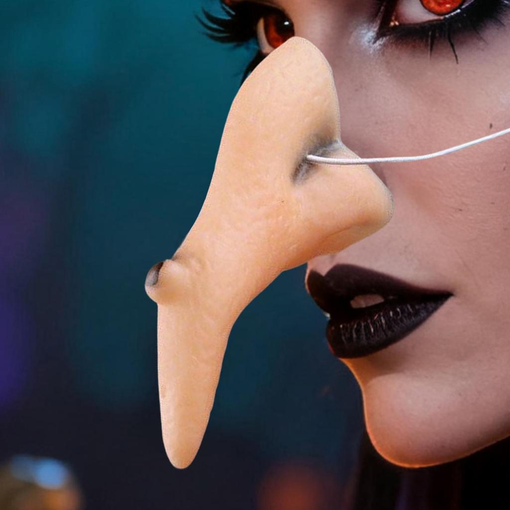 Witch Nose Prosthetic Breathable Fake Cosplay Witch Nose Halloween Costume Accessories For Holiday Parties School Performances