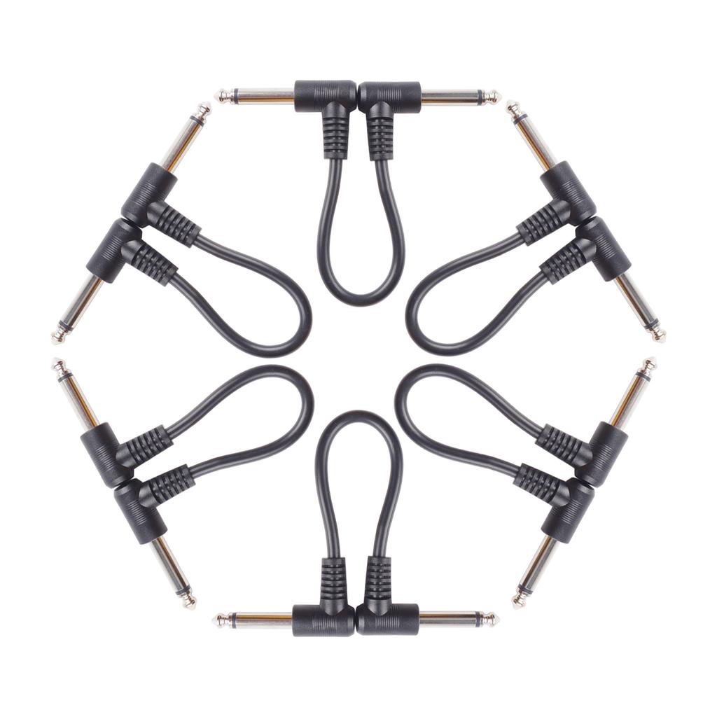 Guitar Cables Effect Pedal Cables 6.35mm 1/4” Connectors Guitar Pedal Instrument Cable For Electric Bass Speaker Amplifier
