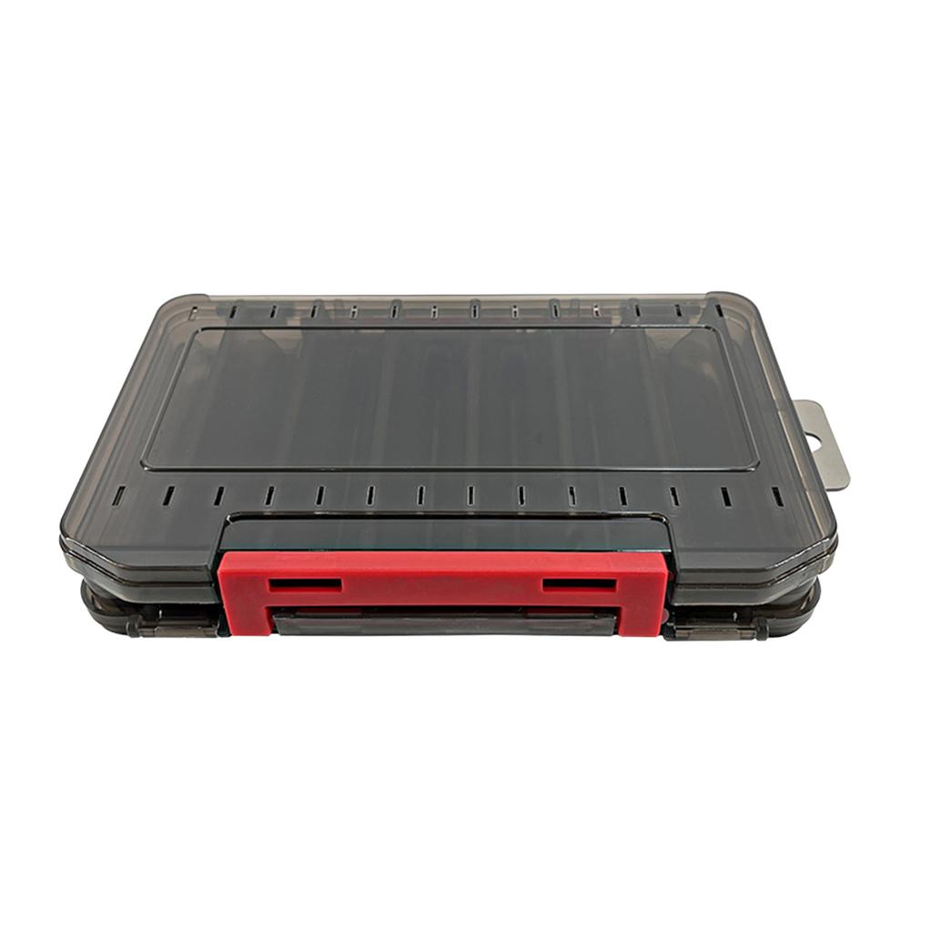 Doppelseitige Köderbox mit 14 Fächern für Wobbler Angelköder Haken Zubehör Aufbewahrungs Organizer Box