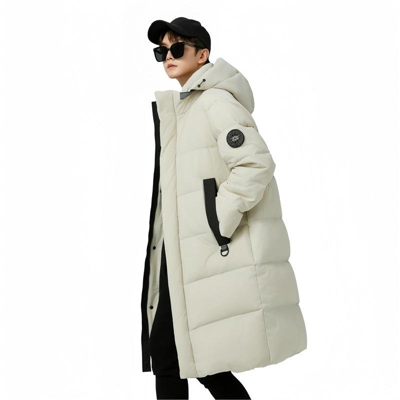 Zimní 2025 Unisex středně dlouhá péřová bunda - Zesílený kachní peří Ležérní kabát pro chladné počasí