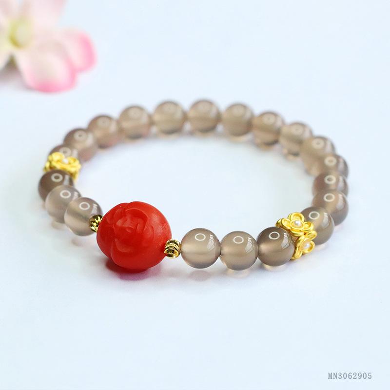 2026 Ximang Smoke Chalcedony Bracelet 2026an Agate Head Jewelry Factory S3062905