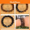 Geometric Wooden Beaded Bracelets With Stainless Steel Spacers For Men And Women