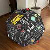 1pc Back to School Pattern Umbrella  Automatic Opening and Closing Umbrella, High quality Umbrella, Ideal Gift for Her 259