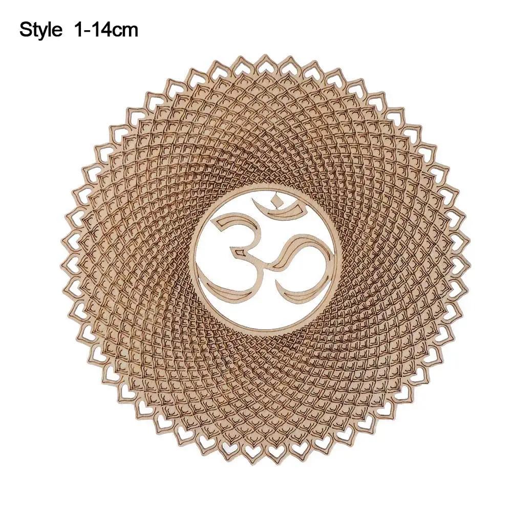 Flower Of Life Energy Mat Slice Wood Base Wooden Wall Sign Laser Cut Handmade Coasters Making Sacred Geometry Ornament Decor