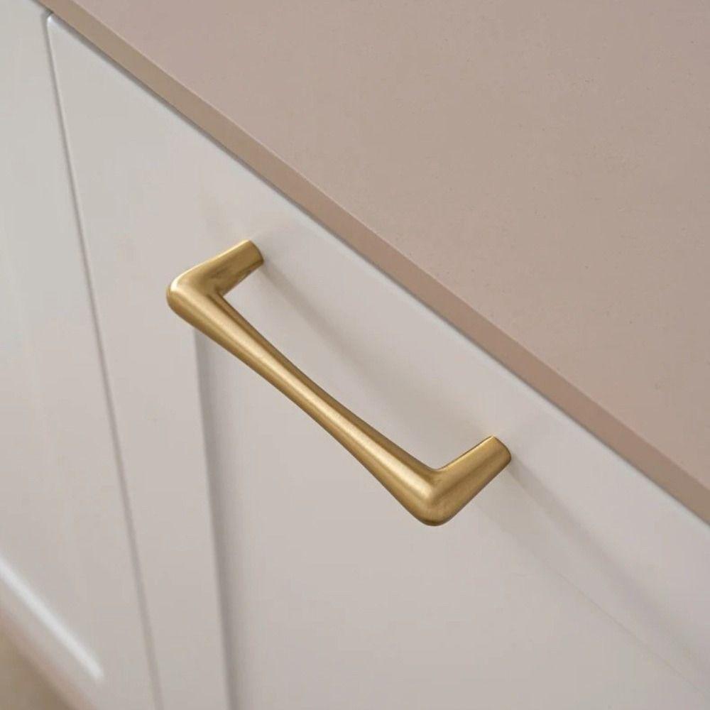 High Quality Gold/Silver Cabinet Pull Solid Smooth Furniture Handles Alloy Durable Drawer Knob for Cabinet Wardrobe Drawer