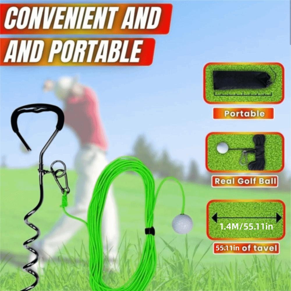 WIth Ground Nails Golf Training Rope 55.11IN Length Golf Training Tool  Golf Swing Practice