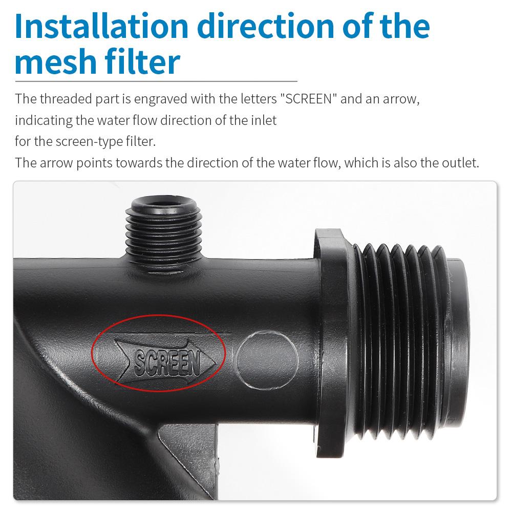 Garden Watering Net Filter Screen Sprayer 3/4' 1' 1.5' 2' Inch Drip Irrigation Tools Fitting Pipe Connector for Gardeni