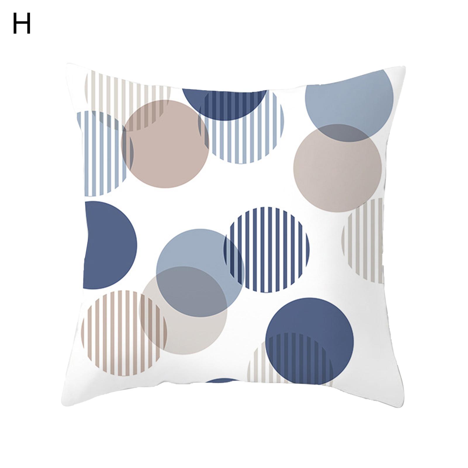 

Чехол для подушки, квадратная декоративная наволочка в различных стилях, практичная наволочка с абстрактным геометрическим принтом для гостиной H