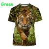 Tiger 3D Cool T-shirt Fashion Men's Animal Art Tiger T-shirt Harajuku Novelty  Hip Hop Unisex  Street Short Sleeve