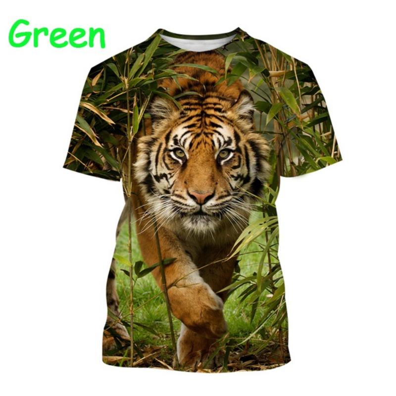 Tiger 3D Cool T-shirt Fashion Men's Animal Art Tiger T-shirt Harajuku Novelty Hip Hop Unisex Street Short Sleeve