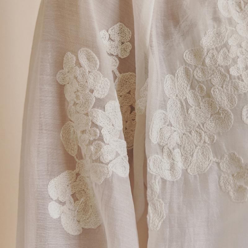 Maxza Bohemian Floral Embroidery Volume Sleeve Blouse Ze05qb403nh