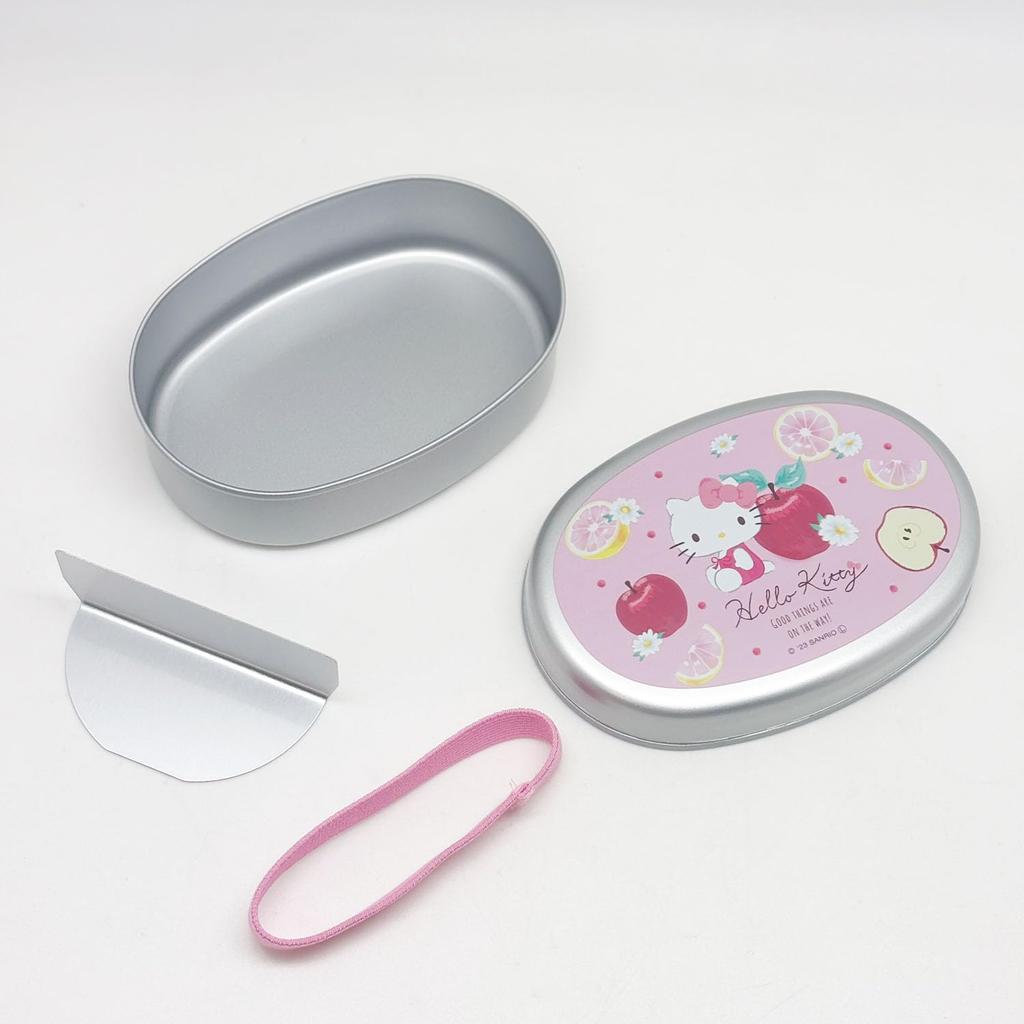 OSK Aluminum Lunch Hello Kitty Fruit KTF Lunch Belt with Made in Children's Box, Medium, 350ml, Design, Dividers, Japan, AL-5