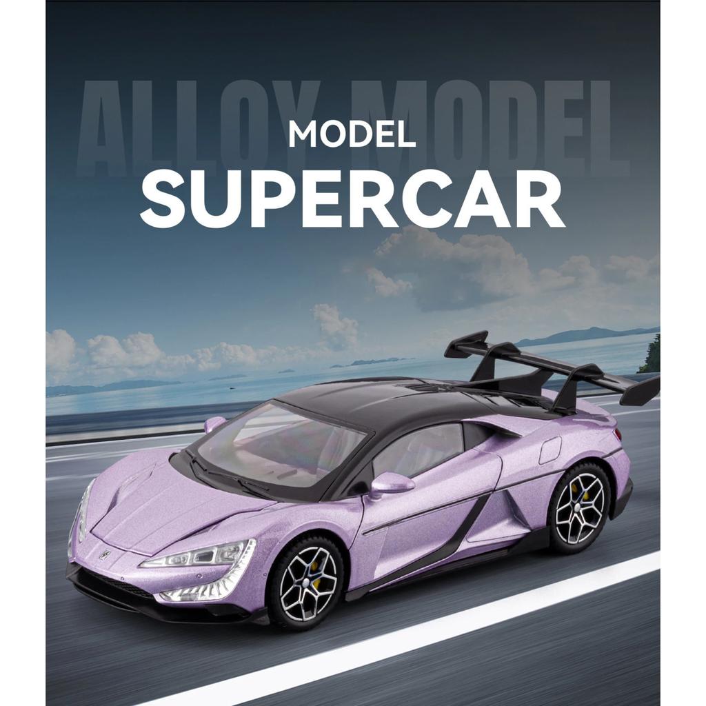 1/24 BYD Look UP U9 Supercar Legierungsmodellauto Spielzeug Diecasts Metallguss Sound und Licht Auto Spielzeug für Kinder Fahrzeug