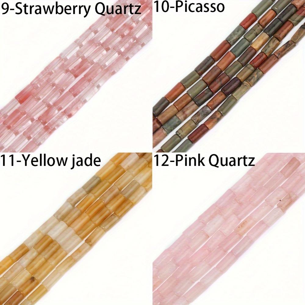 1 filo/sacchetto 9x4mm cilindrico nodo di bambù tubo tondo opale giada perline di pietra sciolte per realizzare collane e braccialetti fatti a mano fai da te