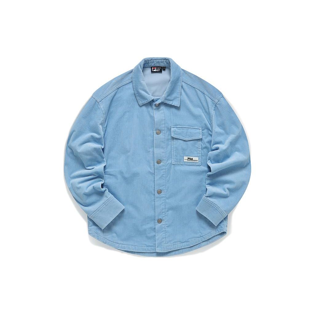 

FILA Однотонная нашивка с логотипом Вельветовая куртка Куртки унисекс Светло-розовый Синий F51U149702F-LB M