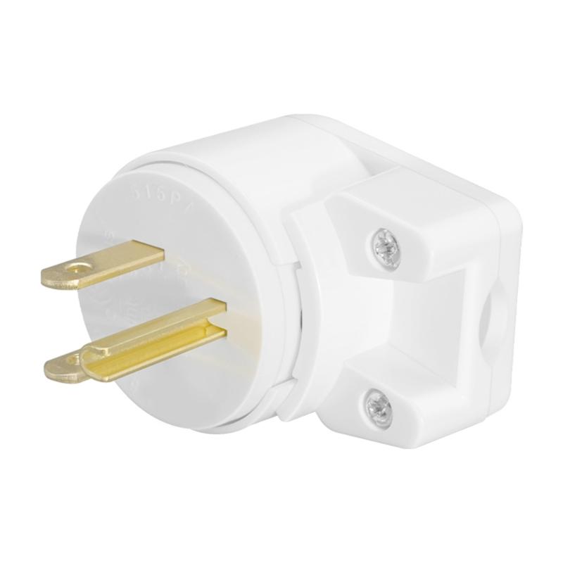 360 Degree Fully Rotatable NEMA 5 15P Male Plug 15A 125V ETL Support for Flexible Angling with 18/16/14AWG Power Cords