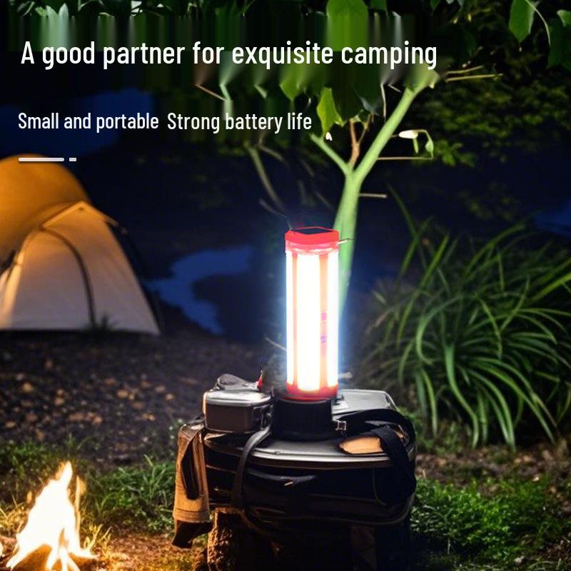 Multi-Functional Solar Camping Lantern & Mobile Work Light with Charging Feature