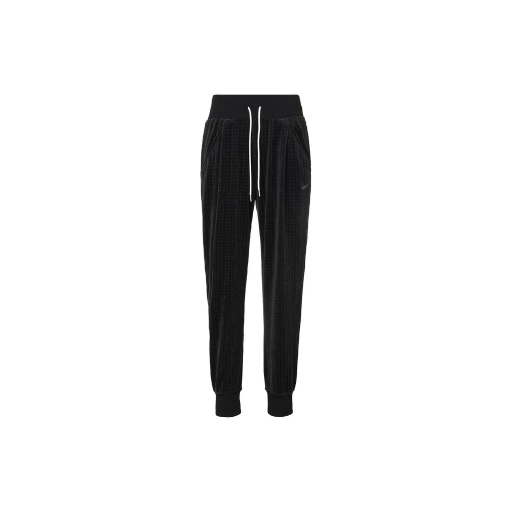 Nike Jednobarevné logo Vyšívané se stahovací šňůrkou Joggers Dámské kalhotky Černá DV7821-010