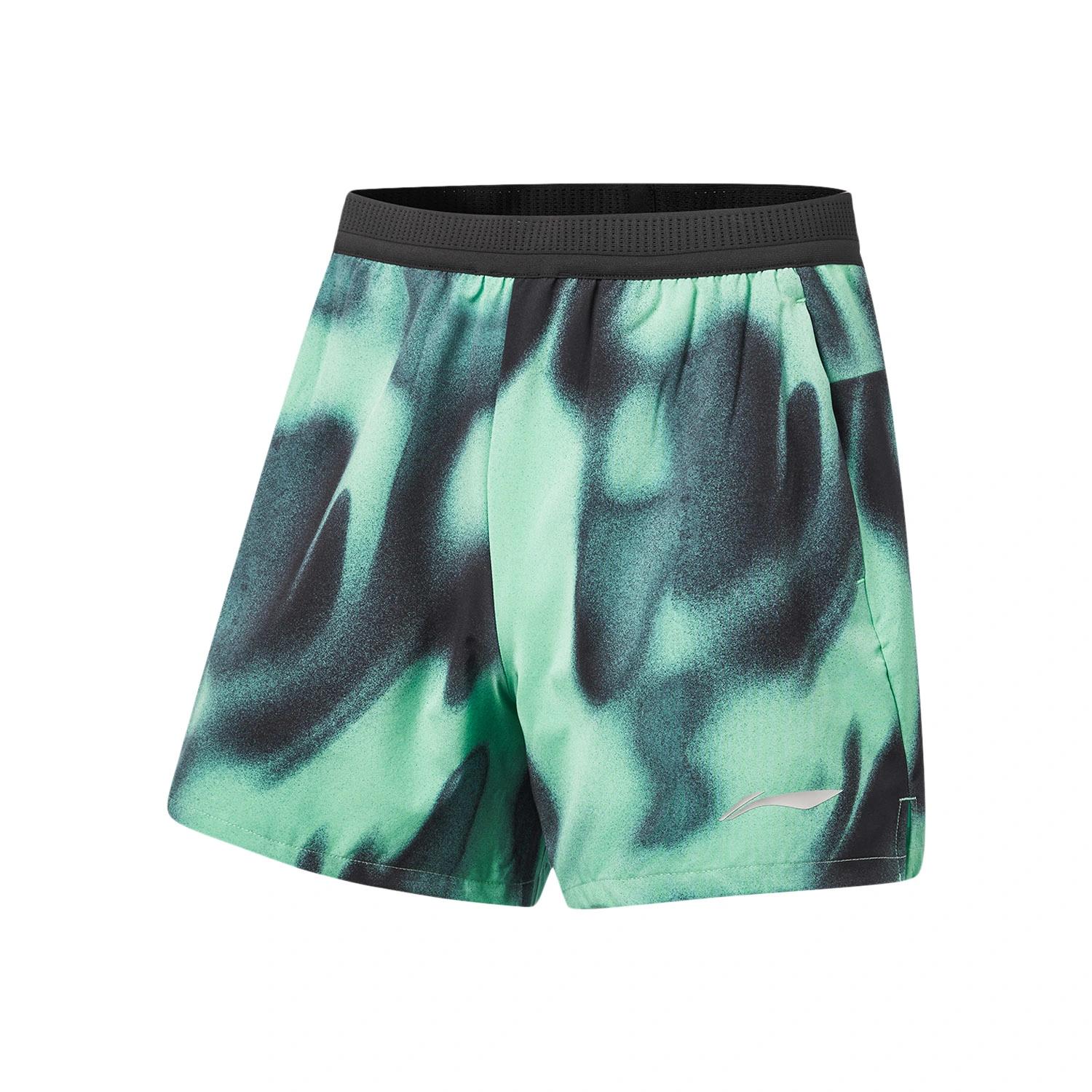 Li-Ning Reflective Quick-Dry Cool Gradient Print Lace-Up Sports Shorts Men shorts AKSW119-7 M