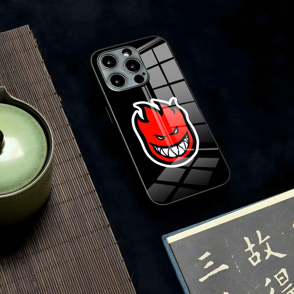 

Spit Fires Скейтборды Чехол для телефона Для Iphone 16 15 13 12 14 11 Pro Max Mini X Xr Xs 8 7 Puls 6 Стекло Подарок на день рождения Роскошный Coq iPhone16