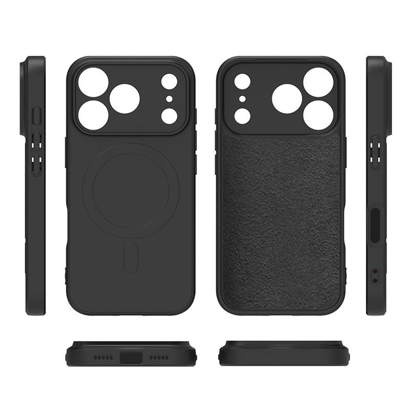 Applicable iPhone18promax Anti-liquid Silicone External Magnetic Mobile Phone Case Apple 17PRO Rubik's Cube Liquid Case