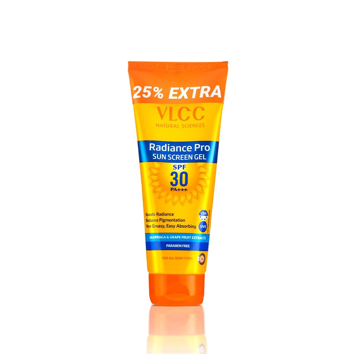 

VLCC Radiance Pro SPF 30 PA+++ Sunscreen Gel 100g + 25g Broad-Spectrum Sun Protection, Boosts Radiance and Reduces Pigmentation