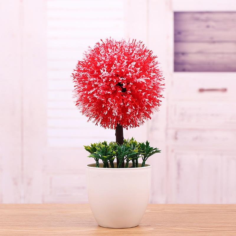 Artificial Plants Potted Bonsai Green Small Tree Plants Fake Flowers Potted Ornaments for Home Garden Decor Party Hotel Decor