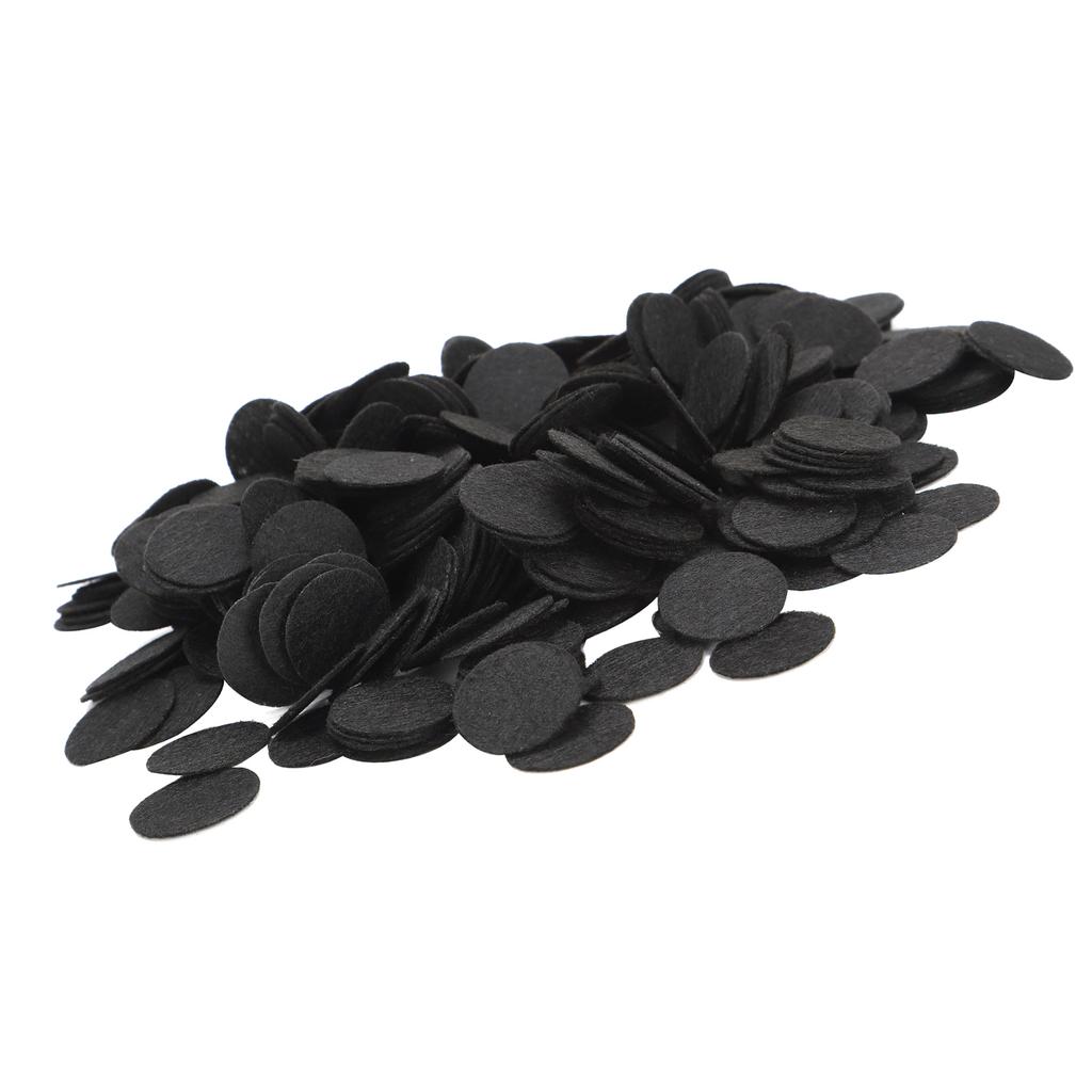 500Pcs Nonwoven Round Piece DIY Felt Crafts Cloth Flake Accessories Chip Hair Decoration 25mmBlack
