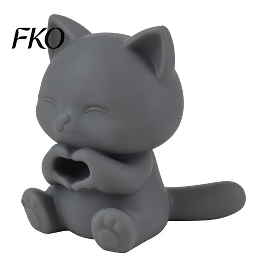 3D Print Lovely Cat Display Figurine Printed Figurine, Artistic Desktop Decoration, Heart Hand Gesture Cartoon Smiling Shelf Decor Decor, Tabletop