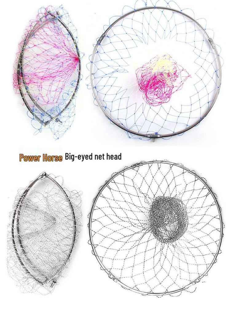 Telescopic Landing Net with Fine Mesh - Expandable Handle & Net Head for Fishing