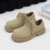 Derby Shoes Men's New Spring and Autumn Low-top Martin Boots Men's Retro Tooling Shoes Have Higher Thick Soles