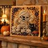 Manual Art Activities Ghost Faux Pearl Kit, Halloween Painting DIY Cute Festive Room Decor Absurd Skeleton 3D Craft Kit for Adults, Holiday