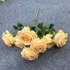7 Heads Real Happy Rose Flower Mini Photography Photo Gift Valentine's Day Flowers 9 Colors Crystal Grass Bouquet