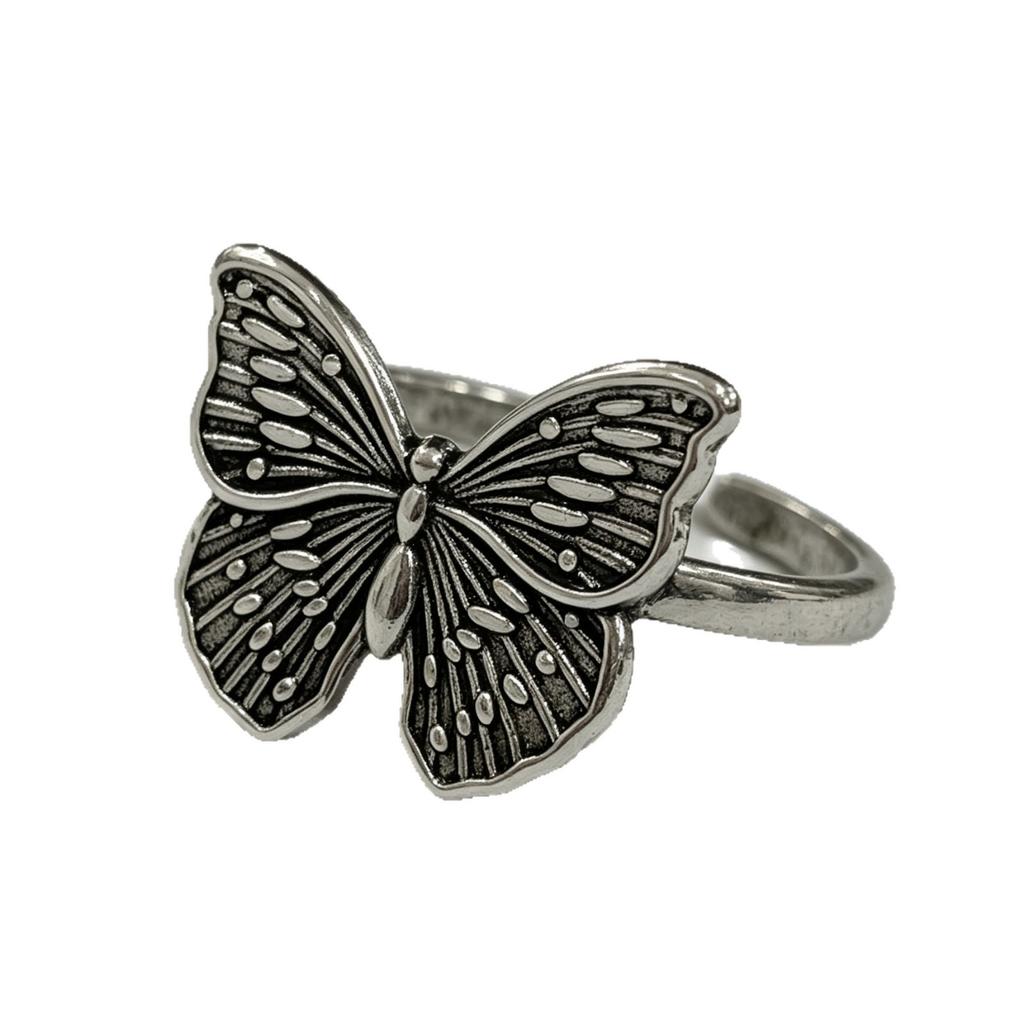 New women's butterfly-shaped ring for domestic sales Copper electroplated adjustable jewelry